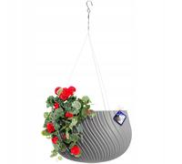 Maceta colgante KADAX, semáforo floral con cadena y gancho, 32 cm, gris oscuro