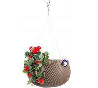 Maceta colgante KADAX, semáforo floral con cadena y gancho, 32 cm, marrón