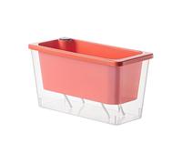 Maceta compacta para jardinería de balcón, maceta compacta y autoirrigante para jardinería | Caja de cultivo rectangular para hierbas, verduras de hoja, anuncios de ventanas, jardín pequeño, terraza