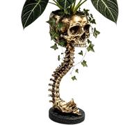 Maceta con Forma de Calavera Decoración Espeluznante de Esqueleto en Resina