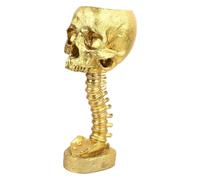 Maceta con forma de calavera, innovadora y exquisita, decorativa, de resina pintada a mano.