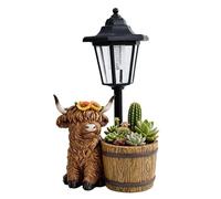Maceta Con Iluminación Solar,Estatua De Solar Con Jardinera | Linterna Jardinera - Para Jardinera Al Aire Libre Patio Patio Terraza Porche Puerta Trasera Granja Balcón