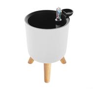Maceta con indicador de nivel de agua de depósito de riego automático y drenaje de múltiples agujeros para la salud de las raíces (205 x 185 mm)