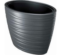 Maceta con Inserto 2 en1 Macetero Ovalado 42,3cm de Altura Plástico Resistente