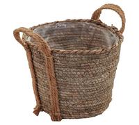 Maceta con interior de plástico Hoja Mais (Dimensiones externas (Ø x Al): 29 x 23 cm, Materiales naturales, Natural)