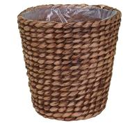 Maceta con interior de plástico Jaret (Dimensiones externas (Ø x Al): 19 x 16 cm, Materiales naturales, Marrón desgastado)