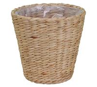 Maceta con interior de plástico Jaret (Dimensiones externas (Ø x Al): 19 x 16 cm, Materiales naturales, Natural)