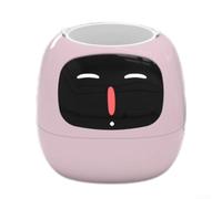 Maceta con sistema de riego automático y mascota virtual interactiva, sensor de humedad para jardín interior, decoración de escritorio de oficina, jardinería tecnológica, para principiantes, blanco