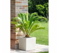 MACETA CUADRADA DE RESINA H 40 MODERNA MACETERO DECORACIÓN JARDÍN VERDE BALCÓN