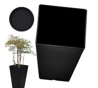 Maceta cuadrada para plantas de exterior - Maceta grande de resina para exteriores | Grande para plantas de exterior, cajas para porche, maceta