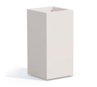 MACETA CUBE ALTA 80 40X40 BLANCO DE RESINA JARDÍN CASA INTERIOR EXTERIOR PISCINA