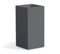 MACETA CUBE ALTA 80 40X40 GRIS DE RESINA JARDÍN CASA INTERIOR EXTERIOR PISCINA
