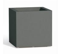 Maceta Cube De Resina Cuadrada Gris H40 40x40Cm