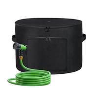 Maceta de almacenamiento para manguera de jardín, bolsa de almacenamiento para manguera de 46 m, accesorios de jardín para interiores y exteriores, jardín, balcón, camino, entrada, lado de la piscina