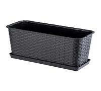 Maceta de balcón KADAX con base, jardinera, caja de balcón, 40 cm, antracita