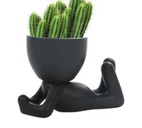 Maceta de cabeza de maceta de cara | Macetas suculentas de cerámica con orificios de drenaje,Maceta de flores para interiores con forma humana reutilizable para plantas de aire, suculentas, helechos