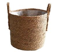 Maceta de cesta - Recipiente tejido moderno para plantas de algas marinas para almacenamiento | Organizador decorativo para el hogar a prueba de polvo para juguetes, manualidades, artículos para