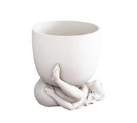 Maceta de Figura - 9 cm, Bonito Recipiente para suculentas, Escultura de Arte Moderno | Coloca el tocador para Interiores y Exteriores en el jardín en el Dormitorio con Mini Flor