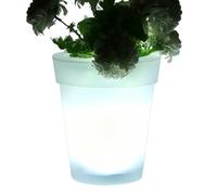 Maceta de flores con energía solar | Lámparas de jardín LED impermeables - Jarrón de plantación solar para jardín | Para patio patio pasarela regalo mudanza