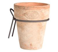 Maceta De Flores De Terracota Con Soporte De Metal Para Colgar