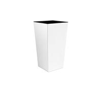 Maceta de flores URBI de plastico cuadrado altura 38 cm capacidad 11.4 L color blanco