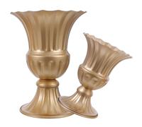 Maceta de Hierro Retro Columna Romana Estilo Vintage Rústico | Diseño de Pedestal Montaje en Dos Partes, Estabilidad en Mesa, Adecuado para Eventos y Decoración