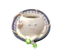 Maceta de jardín con cara giratoria, maceta giratoria para plantar con sonrisa, decoración artística floral para interior, mejora la estética del patio