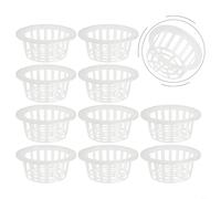 Maceta de malla de plástico para apoyar estructuras de raíces vegetales en sistemas sin suelo, incluyendo lechuga, espinaca y variedades de tomate (A6, 10 unidades)