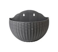 Maceta De Pared | Maceteros Colgantes De Ratán Imitación para Flores - Recipiente Semicircular para Plantas De Interior Exterior En Balcón Jardín Terraza Valla