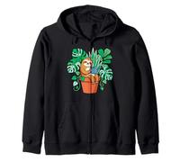 Maceta de Perezoso Monstera Planta de Interior Botánica Arte para Padres Sudadera con Capucha