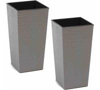 Maceta De Planta Niza Juego De 2 30 Cm Gris