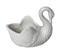 Maceta de plástico con forma de flor de cactus, maceta de cerámica decorativa para el hogar, macetas de cerámica para interiores (blanco, talla única)