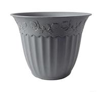Maceta de plástico de estilo europeo con orificios de drenaje para jardín, balcón, flores de interior, hierbas y arbustos pequeños, decorativa, 8 pulgadas (D)