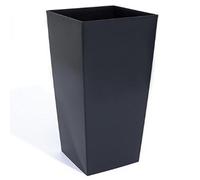 Maceta de plastico de flores URBI de plastico cuadrado altura 51 cm capacidad 27 L negro