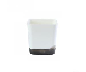 Maceta de plástico de riego automático para plantas de interior con capacidad de drenaje, visibilidad del nivel de agua y configuración de bajo mantenimiento (tamaño mediano)