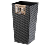 KADAX Macetero de ratán, con inserto, macetero, 30 cm, grafito