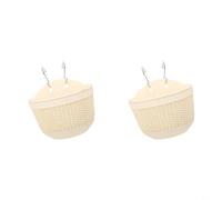 Maceta de resina de plástico semicircular para colgar en la pared, barandilla de balcón, valla, plantas arrastradas, exhibición de hiedra (beige)