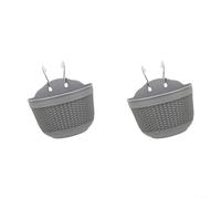Maceta de resina de plástico semicircular para colgar en la pared, barandilla de balcón, valla, plantas arrastradas, exhibición de hiedra (gris)