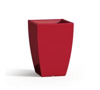 MACETA RESINA H50 LÚCIDA ROJO CUADRADA DECORACIÓN MODERNA MADE IN ITALY DISEÑO