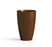 MACETA DE RESINA H50 LÚCIDA REDONDA DECORACIÓN LIVING DISEÑO VARIOS COLORES