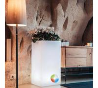 Maceta de resina luminosa 40x40 Cm alta 80 cm en varios colores mod. Cube Top...