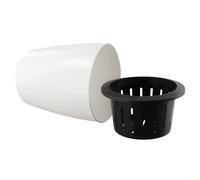 Maceta de riego automático con almacenamiento externo de agua y absorción de cuerda de algodón (XL)