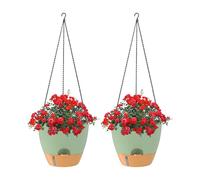 Maceta de riego automático, con depósito, decoración de jardín, soporte para colgar plantas al aire libre, para pared, ventana, jardín, patio, balcón, interior, hogar, porche, sala de estar