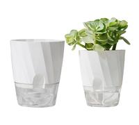 Maceta de riego automático, contenedor absorbente para plantas, cultivador decorativo moderno, de riego automático, elegante soporte botánico, elección perfecta para hierbas de aloe, violetas