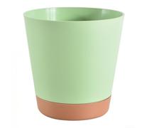 Maceta de riego automático para interiores con construcción de depósito transparente y entrega a base de mecha para una hidratación fiable de las plantas de interior (verde, 15,3 cm)
