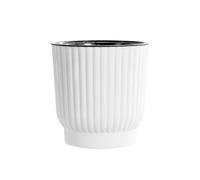 Maceta de riego automático para interiores, maceta de doble capa de 10 cm con lavabo interior ventilado, maceta de plástico con tanque de almacenamiento de agua para suculentas cactus, violetas