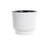 Maceta de riego automático para interiores, maceta de doble capa de 10 cm con lavabo interior ventilado, maceta de plástico con tanque de almacenamiento de agua para suculentas cactus, violetas
