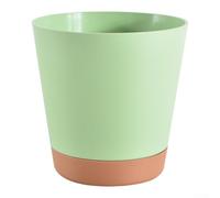 Maceta de riego automático para plantas de interior con diseño de depósito transparente y entrega para soportar hasta 10 días de hidratación continua (verde, 12,7 cm)
