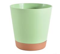 Maceta de riego automático para plantas de interior con diseño de depósito transparente y entrega para soportar hasta 10 días de hidratación continua (verde, 20,2 cm)