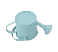 Maceta de riego de metal resistente al óxido con centro de gravedad equilibrado y camino de flujo interno suave para una salida constante (azul claro)